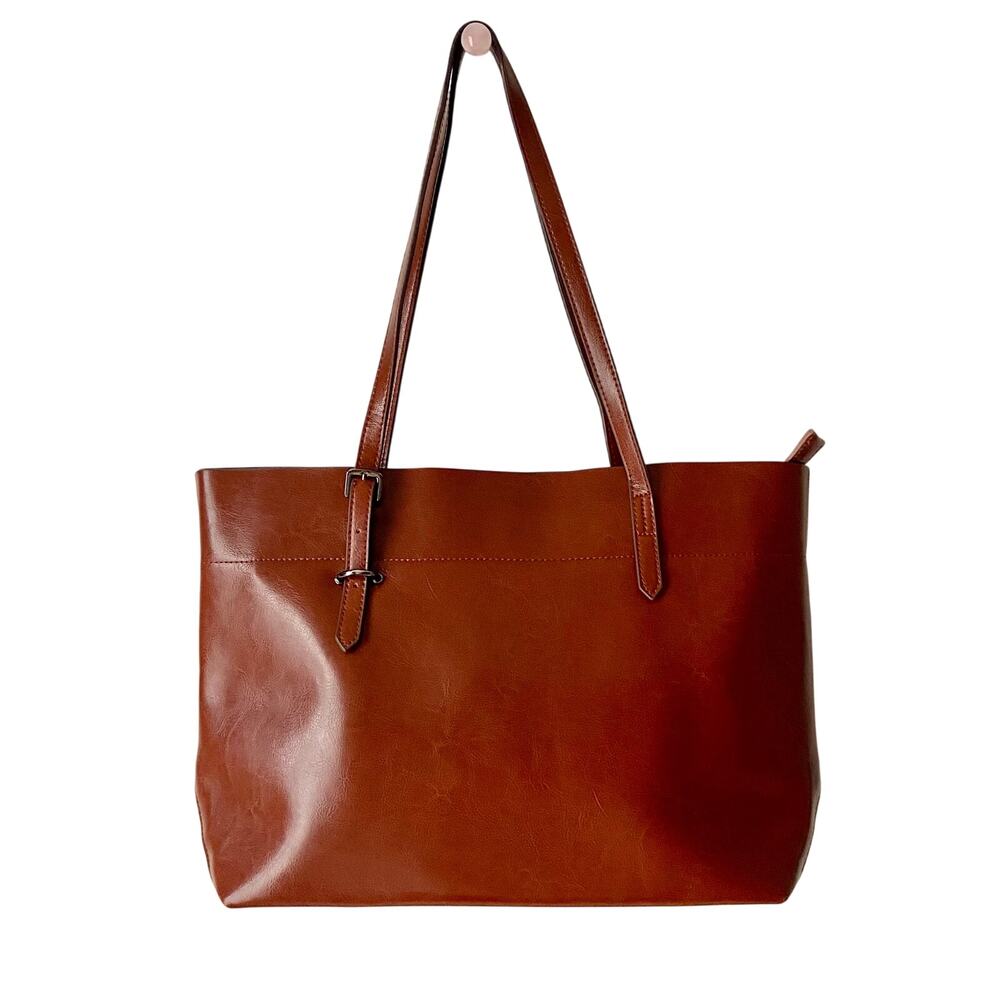 Kattee Vintage Genuine Brown Leather Tote